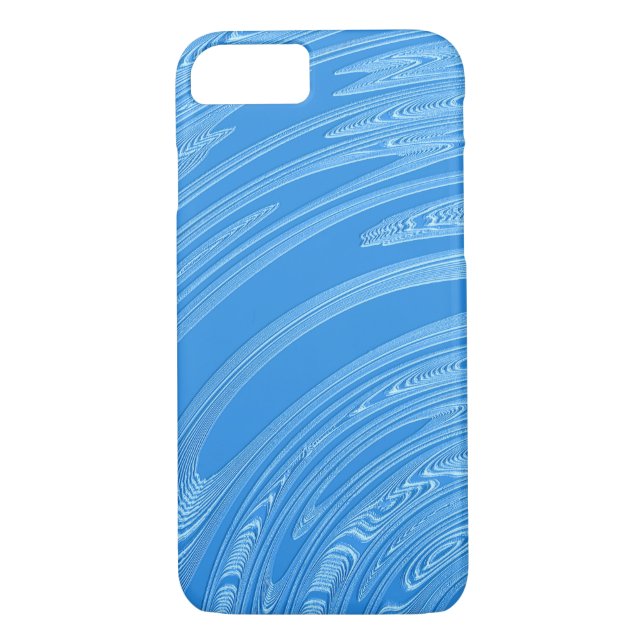 Funda De Case-Mate Para iPhone textura metálica azul abstracta (Reverso)