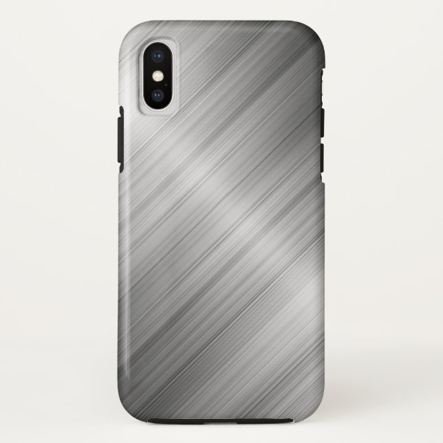 Funda De Case-Mate Para iPhone Textura Metalizado cepillada (Reverso)