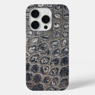 Funda Para iPhone 15 Pro Textura moderna de cuero crocante de taupe