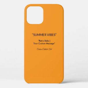 Funda Para iPhone 12 Textura Naranja Retro – Arte de Vibraciones Verani