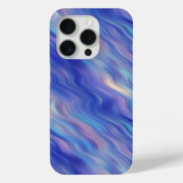 Funda Para iPhone 15 Pro Textura ondulada azul de la gloria de la mañana