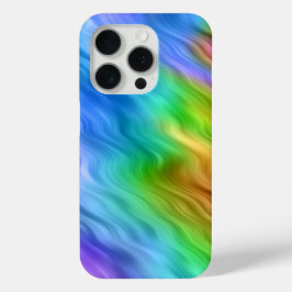 Funda Para iPhone 15 Pro Textura ondulada azul Pansy