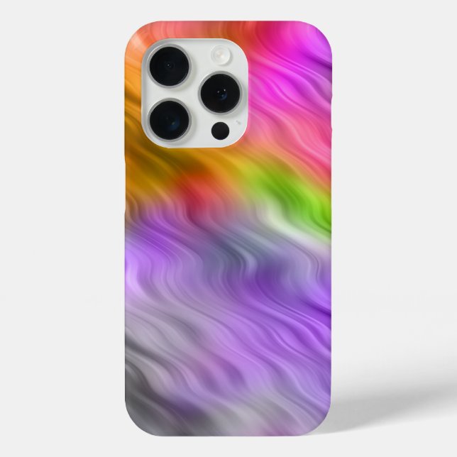 Funda De Case-Mate Para iPhone Textura ondulada con orquídea púrpura (Reverso )