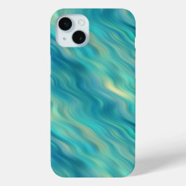 Funda Para iPhone 15 Mini Textura ondulada de hidrangea azul