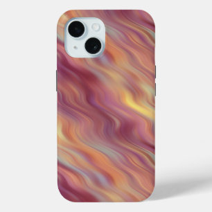 Funda Para iPhone 15 Textura ondulada de plumeria exótica