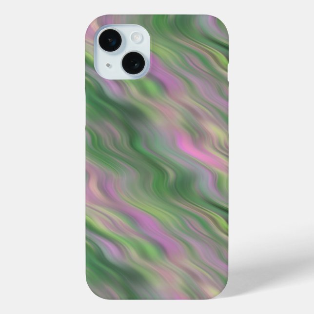 Funda De Case-Mate Para iPhone Textura ondulada de tulipán rosado (Reverso )