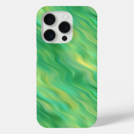 Funda Para iPhone 15 Pro Textura ondulada verde pino