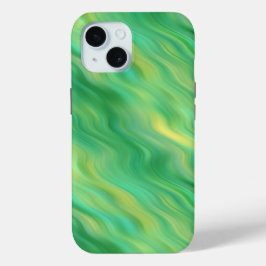 Funda Para iPhone 15 Textura ondulada verde pino