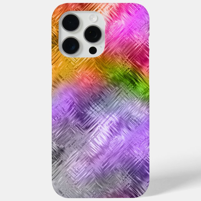 Funda De Case-Mate Para iPhone Textura púrpura brillante asimétrica (Reverso )