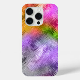 Funda Para iPhone 15 Pro Textura púrpura brillante asimétrica