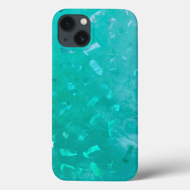 Funda De Case-Mate Para iPhone Textura Purpurina Turquoise Faux (Reverso)