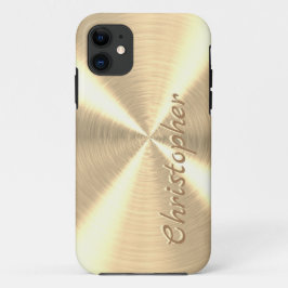 Funda Para iPhone 11 Textura radial de titanio metálico personalizada d