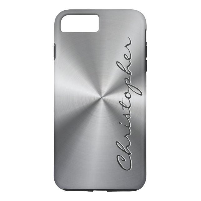 Funda De Case-Mate Para iPhone Textura radial metálica personalizada (Reverso)