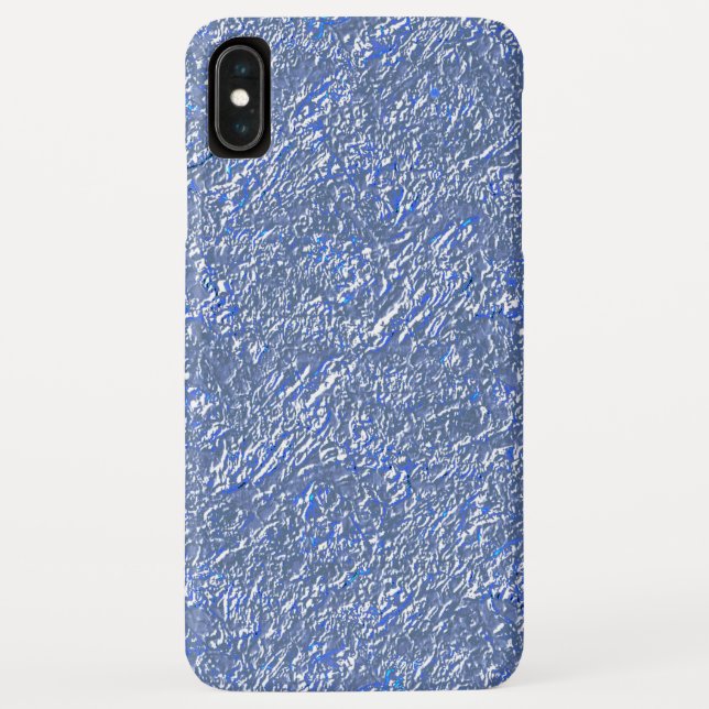 Funda De Case-Mate Para iPhone Textura Raya azul e efeito prateado (Reverso)