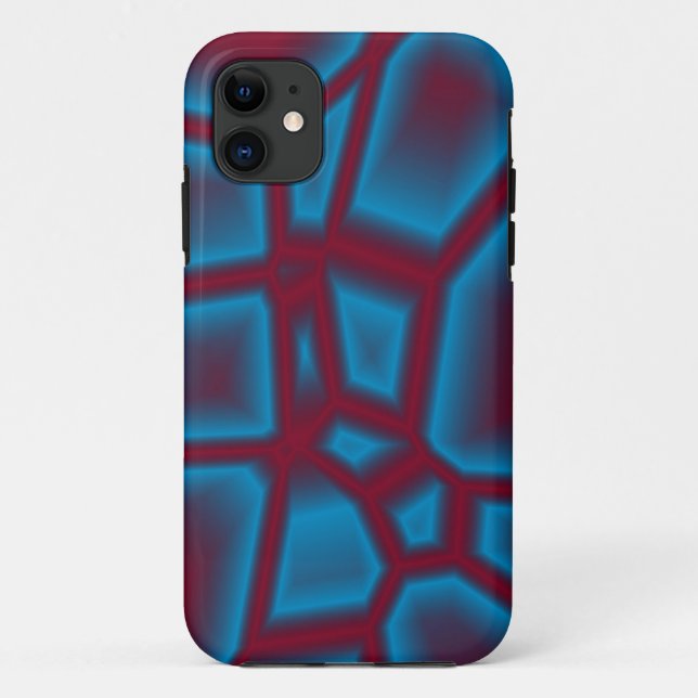 Funda De Case-Mate Para iPhone textura roja y azul (Reverso)