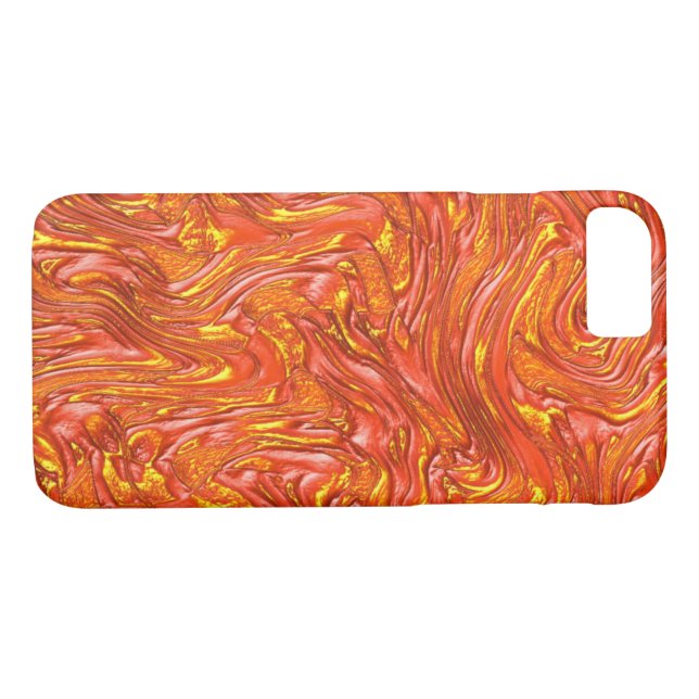 Funda De Case-Mate Para iPhone Textura rojiza vívida con tonos amarillos (Reverso (horizontal))