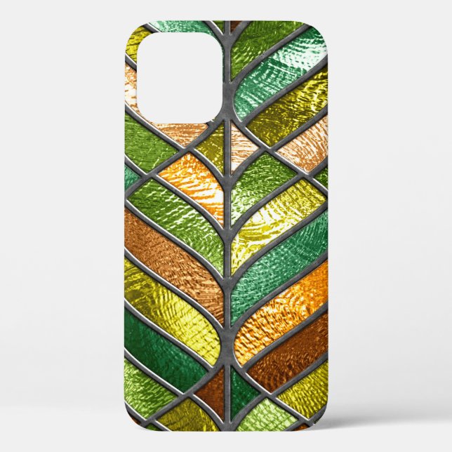 Funda De Case-Mate Para iPhone Textura transparente de vidrio manchado con patrón (Reverso )