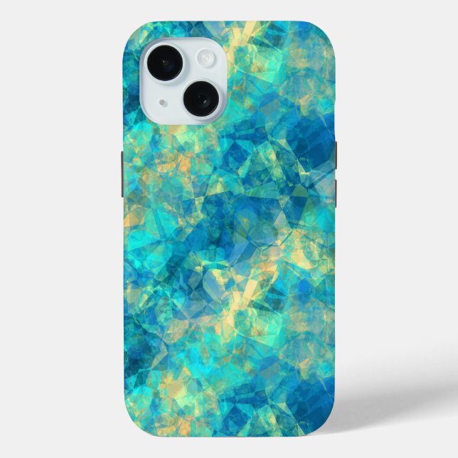 Funda De Case-Mate Para iPhone Textura turquesa en ruinas (Reverso )