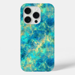 Funda Para iPhone 15 Pro Textura turquesa en ruinas