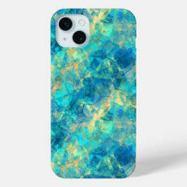 Funda Para iPhone 15 Mini Textura turquesa en ruinas