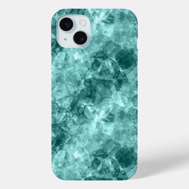 Funda De Case-Mate Para iPhone Textura verde azulada en bruto (Reverso )