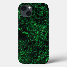 Funda Para iPhone 13 Textura verde oscuro, esponja destruida o corroída