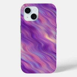 Funda Para iPhone 15 Textura violeta púrpura ondulada