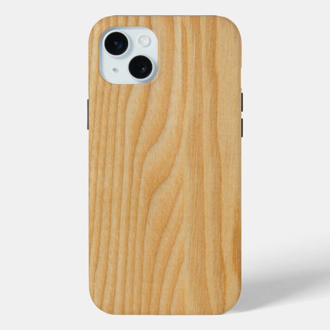 Funda De Case-Mate Para iPhone texturas de tablero de madera clara (Reverso )