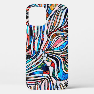 Funda Para iPhone 12 Texturas rotas. Unidad de la serie de vidrio manch