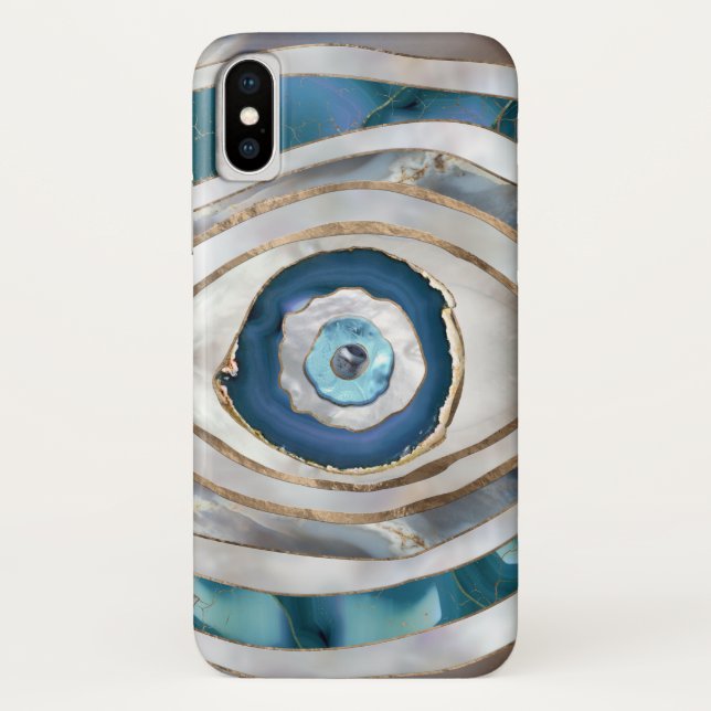 Funda De Case-Mate Para iPhone Texturas y oro del ojo del mal (Reverso)