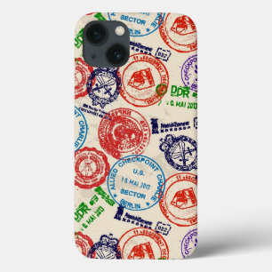 Funda Para iPhone 13 Texture with real stamps.