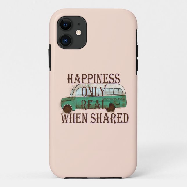 Funda De Case-Mate Para iPhone The Magic Bus: Happiness Only Real When Shared -  (Reverso)