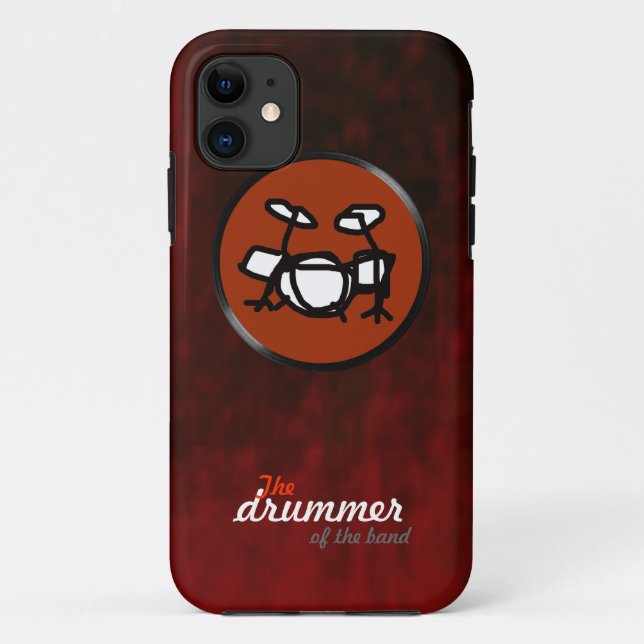 Funda De Case-Mate Para iPhone the rock band drummer (Reverso)
