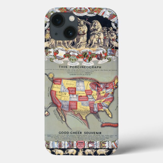 Funda De Case-Mate Para iPhone THIS PORCINEOGRAPH, c1876 (Reverso)