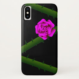 Funda Para iPhone X Thorny Pink Rose
