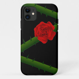 Funda Para iPhone 11 Thorny Red Rose