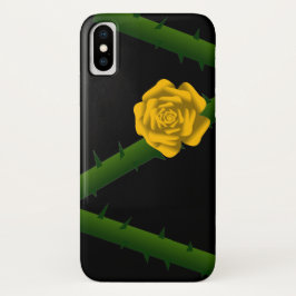 Funda Para iPhone X Thorny Yellow Rose