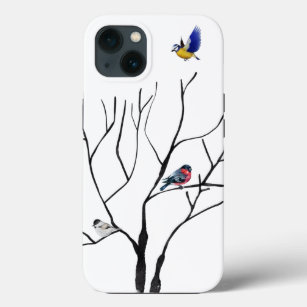 Funda Para iPhone 13 Three Birds and a Winter Bare Tree