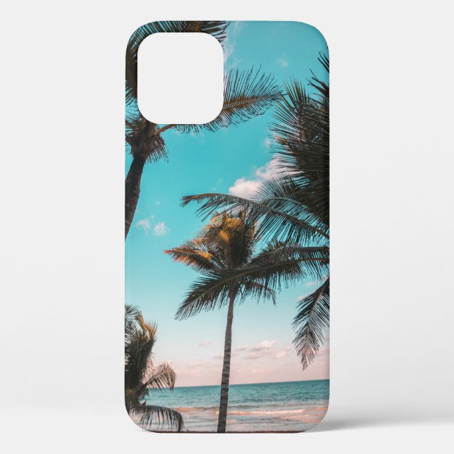 Funda De Case-Mate Para iPhone Three coconut trees on seashore (Reverso )