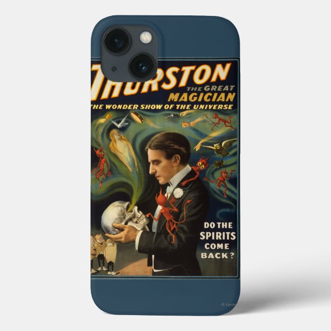 Funda De Case-Mate Para iPhone Thurston el gran mago que sostiene el cráneo (Reverso)