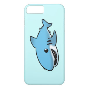 Funda Para iPhone 8 Plus/7 Plus tiburón azul del dibujo animado
