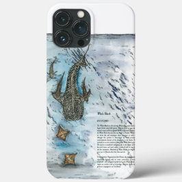 Funda Para iPhone 13 Pro Max Tiburón ballena pintado a mano con gracia