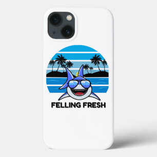 Funda Para iPhone 13 Tiburón Retro Genial con Gafas de Sol