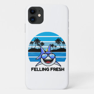 Funda Para iPhone 11 Tiburón Retro Genial con Gafas de Sol