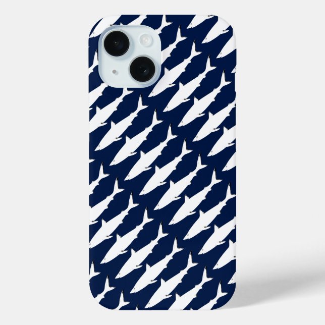 Funda De Case-Mate Para iPhone tiburón salvaje blanco (Reverso )