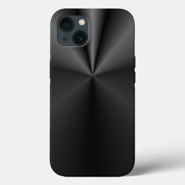 Funda De Case-Mate Para iPhone Tíck y Roll: Metalizado de cepillado negro (Reverso )