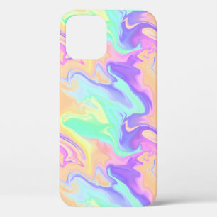 Funda Para iPhone 12 Tie Dye Swirl Pastel Groovy
