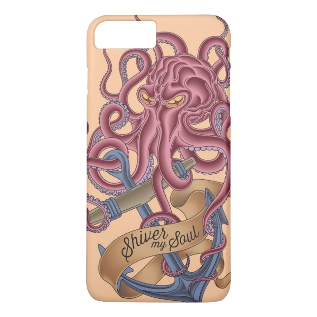 Funda De Case-Mate Para iPhone Tiembla mi pulpo Tatto del alma el | (Reverso)