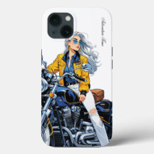 Tiempo de aventura : Motociclista iPhone 13 funda