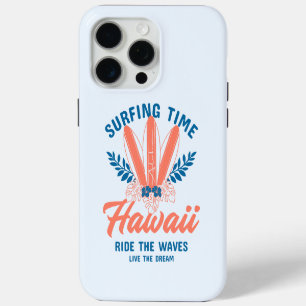 Funda Para iPhone 15 Pro Max Tiempo de Surf Hawaii Monta las Olas